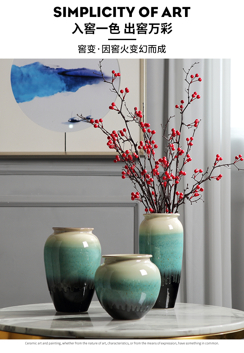 The New Chinese jingdezhen ceramic vase inserted dried flowers, TV ark, place the sitting room porch light key-2 luxury home decoration accessories