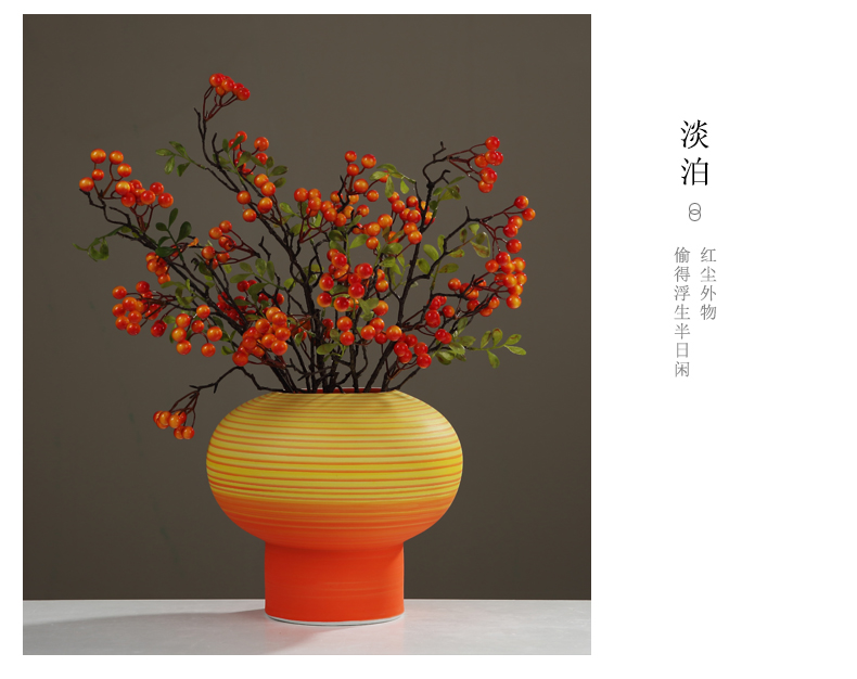 New Chinese style light ceramic vase key-2 luxury furnishing articles table dry flower tea table flower art is sitting room adornment desktop simulation flower decoration