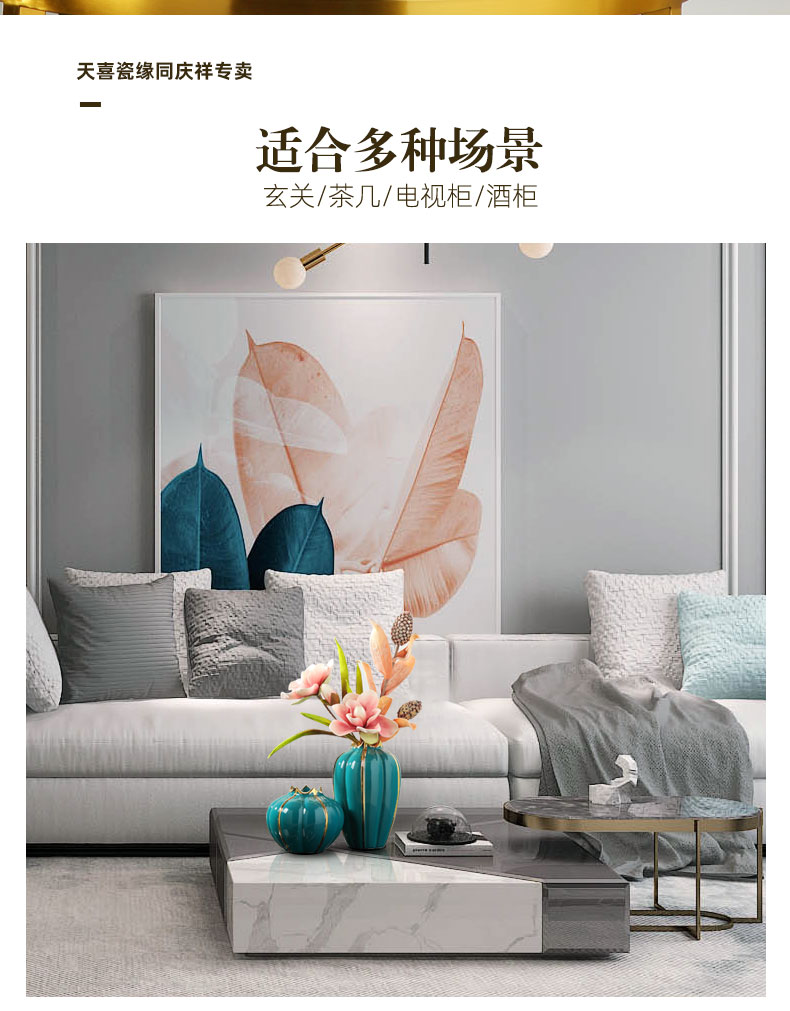 Sitting room place light household act the role ofing is tasted much ceramic vase Europe type TV ark, dry flower vases porch decorate the table