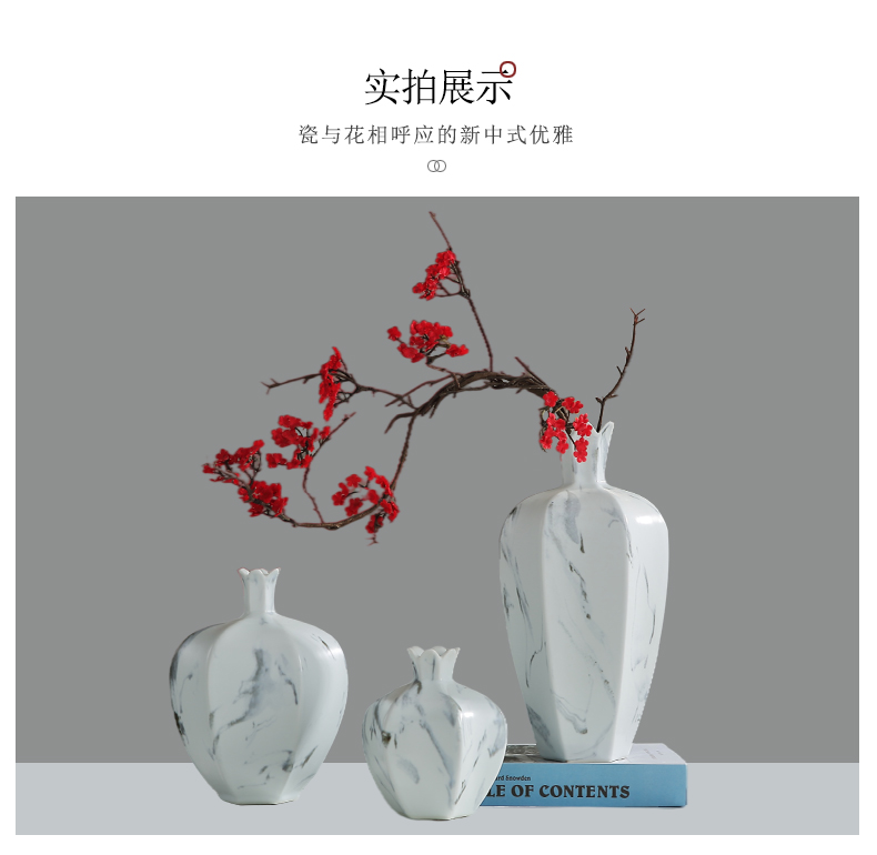 Creative new Chinese style ceramic vases, flower arranging dried flowers modern furnishing articles, the sitting room porch table between example of soft decoration