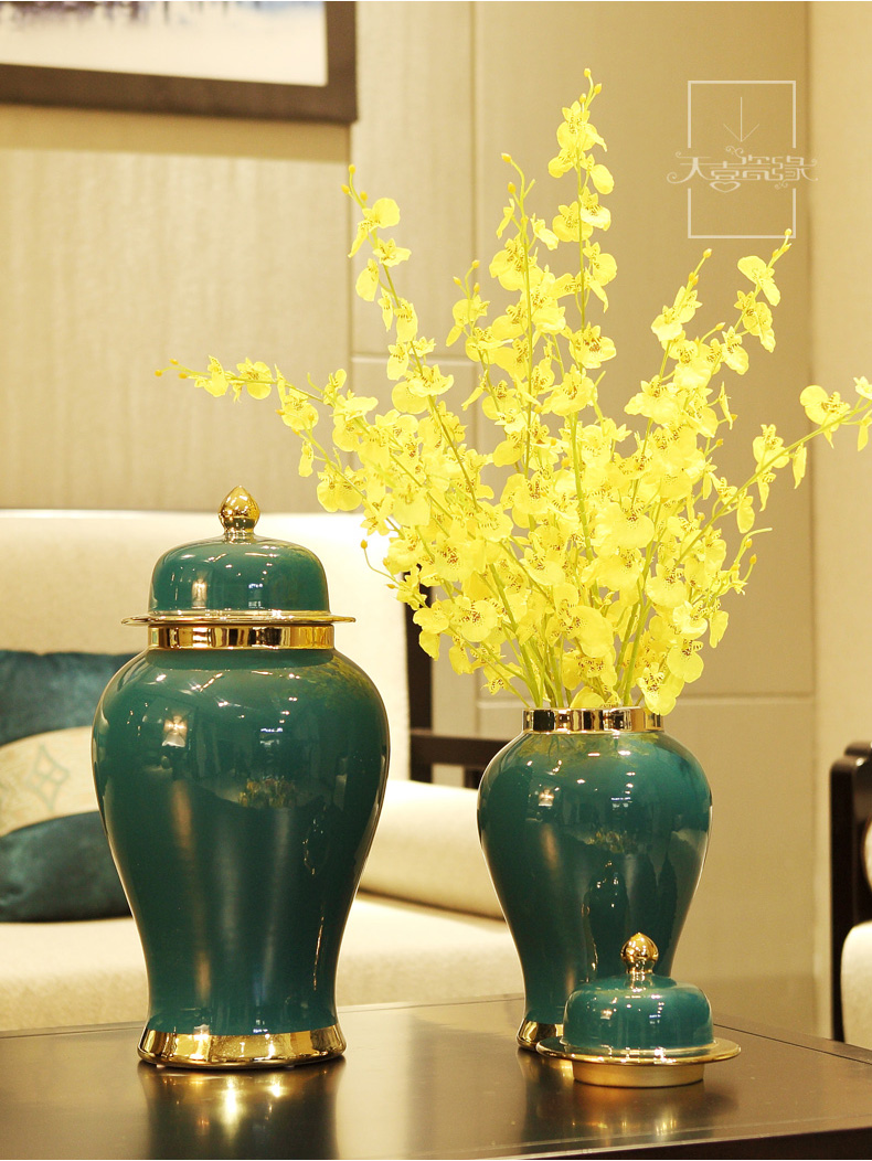 General European modern ceramic pot furnishing articles of new Chinese style originality sitting room porch pavilion flower arranging, home decoration
