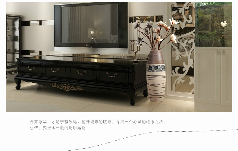 Jingdezhen ceramic lucky bamboo vase of large modern European new home sitting room TV ark, home decoration furnishing articles