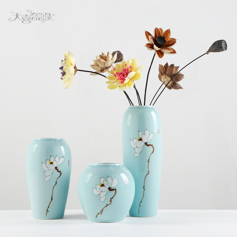 I and contracted ceramic vase dry flowers furnishing articles creative sitting room porch office table home decoration