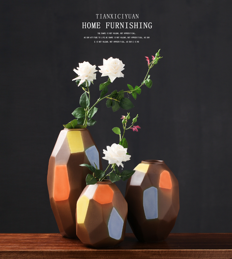 The modern ceramic vase furnishing articles creative contracted sitting room window table dry flower, flower implement home decoration