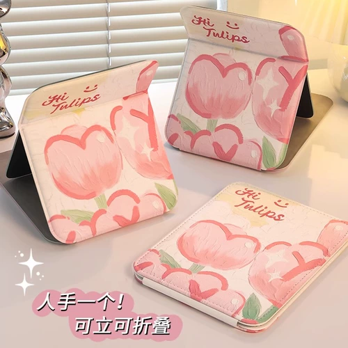 Gudi Tulip Складное зеркало женское портативное настольное устойчивое студенческое общежитие домашнее маленькое зеркало для макияжа