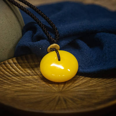 Ethnic-style artistic pendant, long peace pendant, cotton and linen accessory