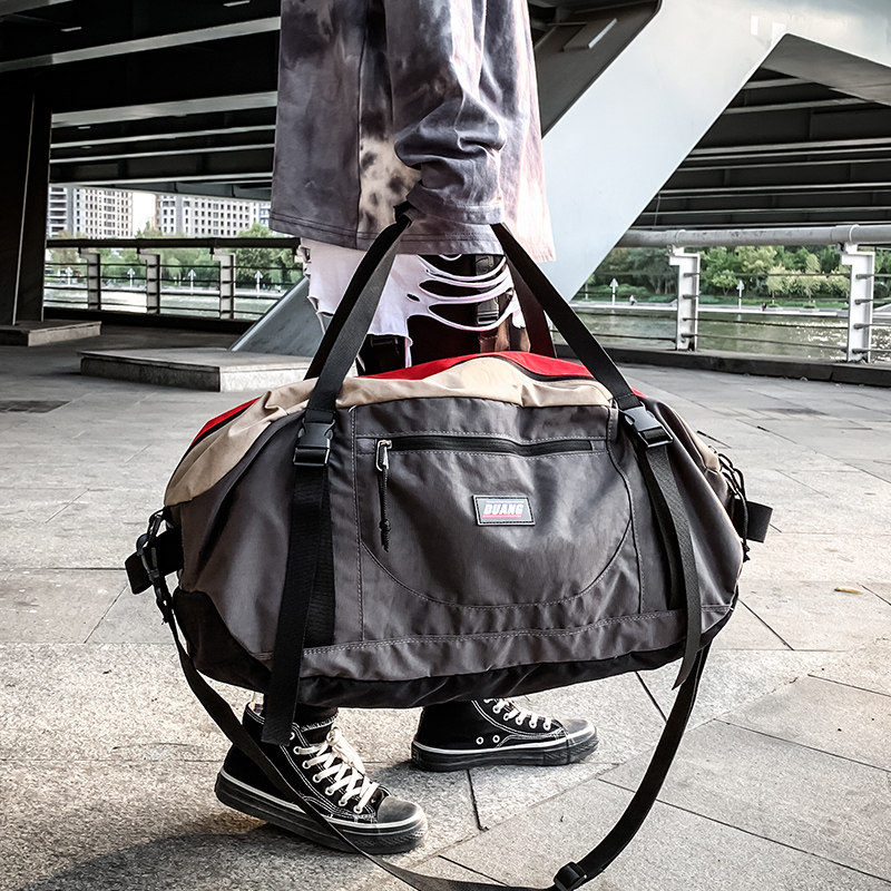 Luggage Bag Large Capacity Canvas Oversized Handbag Luggage Bag Short Travel Bag Containing Bag Light Fitness Bag-Taobao