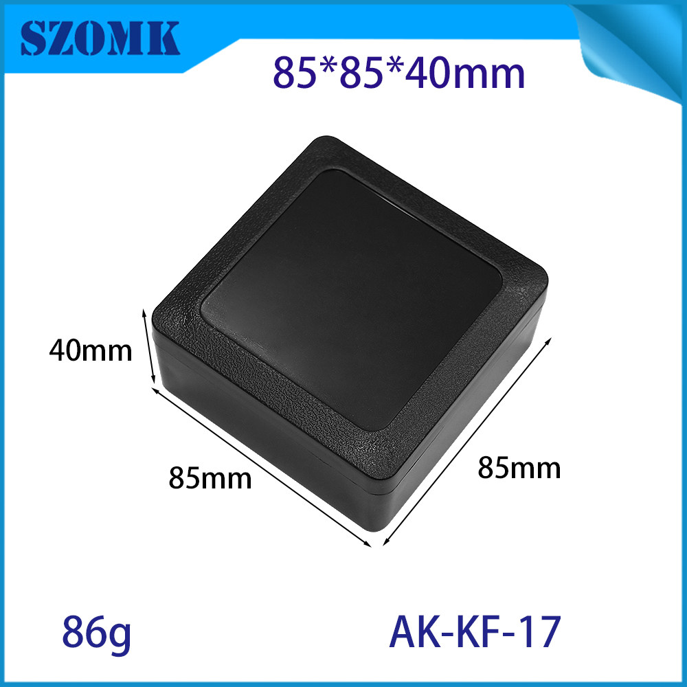 SZOMK全新料黑色塑料防水盒接线盒监控电源外壳安防壳体加工KF-17
