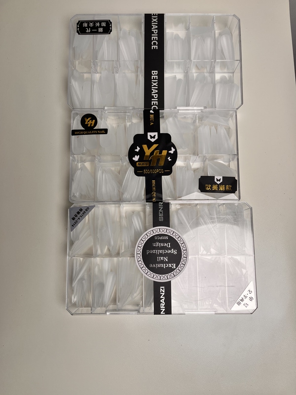 Huashengmei Third Generation No-Build Required Full and Half Cover Dual-Use Ultra-Thin Thin Strips 0-Step Time-Saving Nail Tips! Same Style as Jia Ge