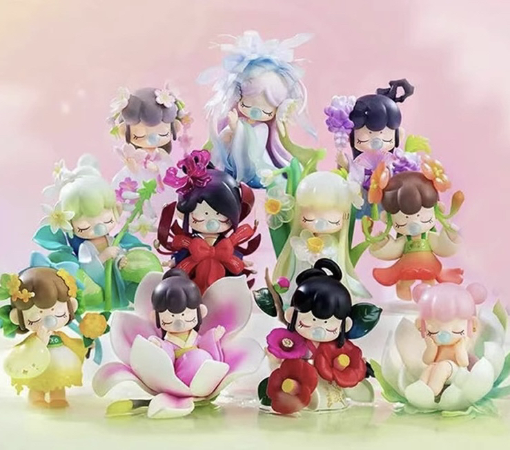 Authentic Nanci Nanci Ruolai Flower Garden Collection Blind Box Figurine Girl Ancient Style Ornament Toy Doll Birthday Gift