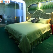 Bed and breakfast water bed light luxury boutique hotel furniture Couple apartment Electric bed Double master bedroom theme hotel Fun bed