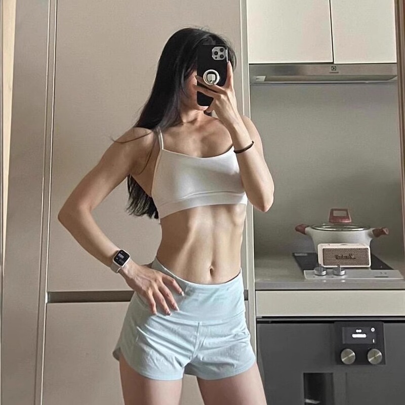 Lulu's Same Style Speed up Women's Sports High-Waisted Shorts Anti-Exposure Quick-Drying Shorts Women's Summer Shorts Trendy