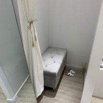 Fitting room stool Womens clothing store sofa stool Simple shoe changing storage stool can sit