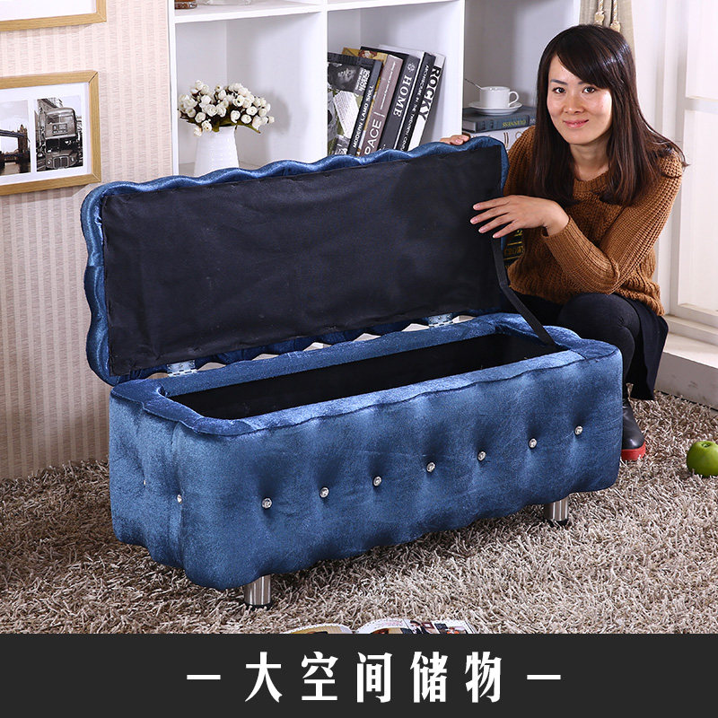 Clothing store fitting room rest shop rectangular stool changing shoe stool home door simple no back small sofa