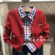 Pawinpaw Counter 20 Spring Boys Knitted Cardigan PCCKA1211S CKA1211S(red)