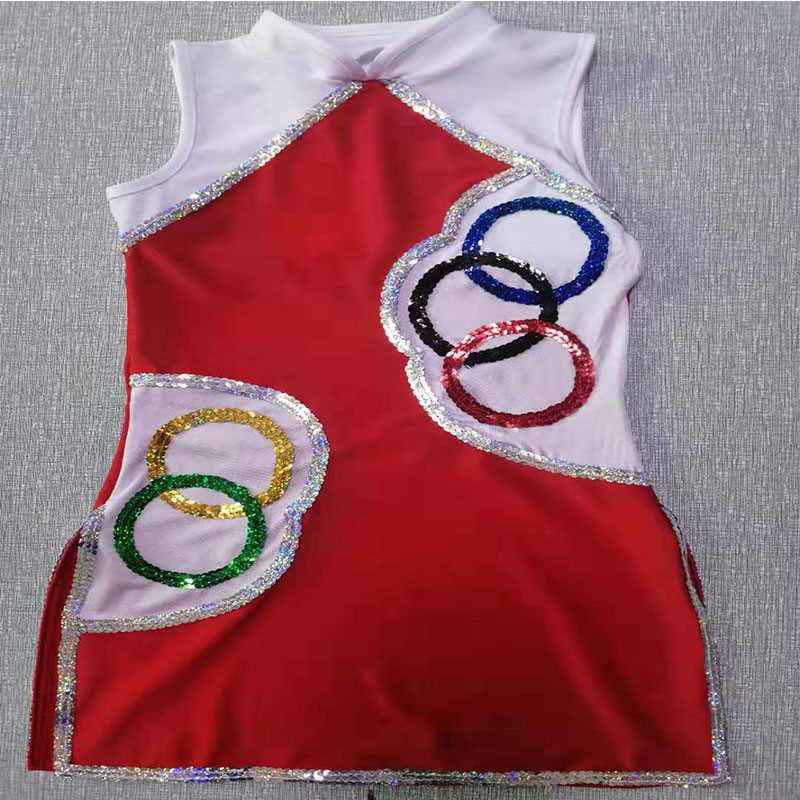 Professional customized cheerleading and bodysuit children dance clothes primary and middle school students on campus to perform a cheerleading service