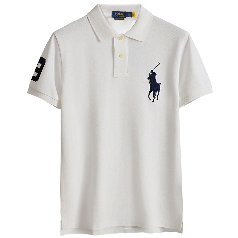 Domestic In-Stock Ralph Lauren Summer New Short-Sleeve Polo Shirt Rl Pure Cotton Non-Ironing Turn-Down Collar Men's Polo T-Shirt