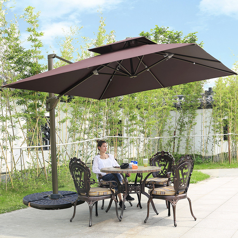 Outdoor Beach Umbrella Villa Garden Rome umbrella outdoor large beach umbrella sunscreen Umbrella open-air patio stall umbrella