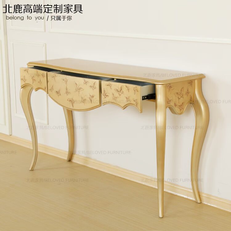 Bắc hươu cao cấp tùy chỉnh đồ nội thất Mỹ tân cổ điển Pháp gỗ rắn vẽ tay hiên bàn bên bàn ghế sofa một vài ME43 - Bàn / Bàn bàn gỗ nhỏ