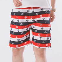 Summer men Korean casual loose beach pants five-point pants big pants quick-dry beach pants big flower shorts