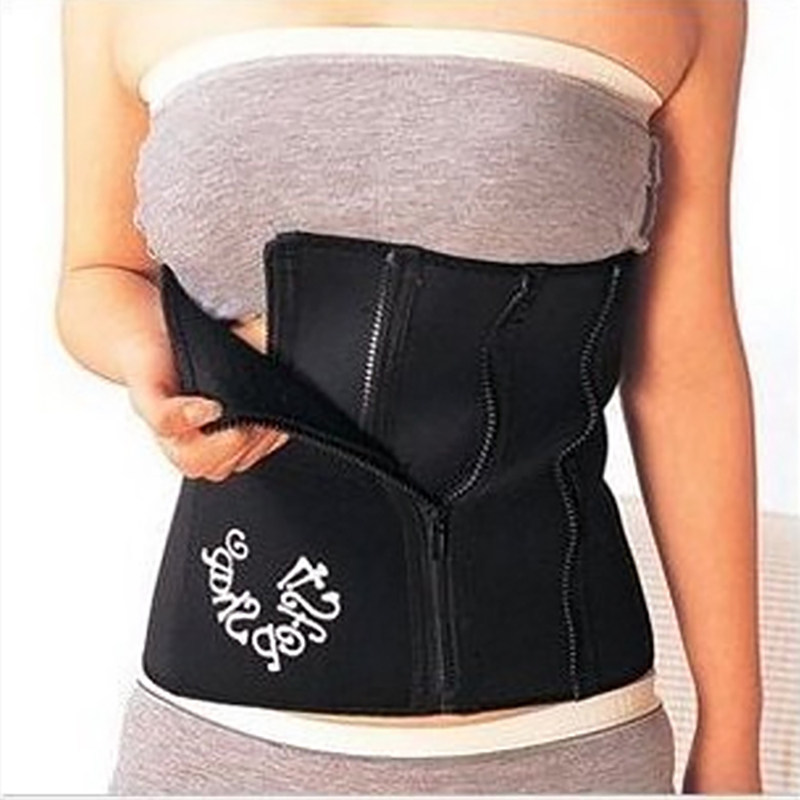 Satiti Xuanlin belt 4-section zipper type slimming waist clip black fat throwing waist seal warm palace waist aerobics