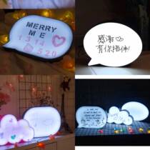 LED handwriting board message A4 letter light box Pink clouds Q-shaped oval gift luminous confession proposal props