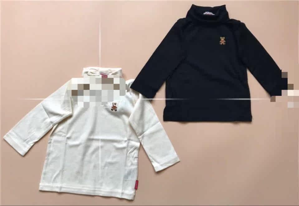 The country now sells mikihouse children's clothing Japan 13-5214-675 baby high collar beating undershirt