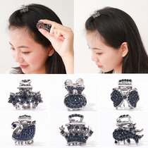 Korean butterfly bangs broken hairclip elegant temperament rhinestone plate small grab clip top clip side clip hairpin headgear