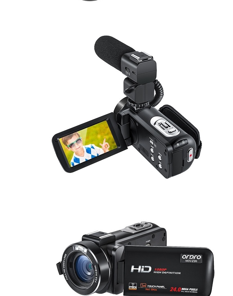 Camera Ordro / Ou Da Z20 HD 4K góc rộng kỹ thuật số chuyên nghiệp dv video đám cưới micro wifi