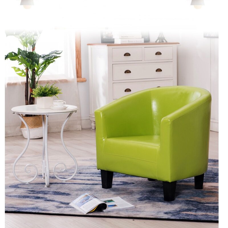 Single sofa leisure card seat Hotel Cafe double chair cloth leather Internet cafe leisure small apartment sofa