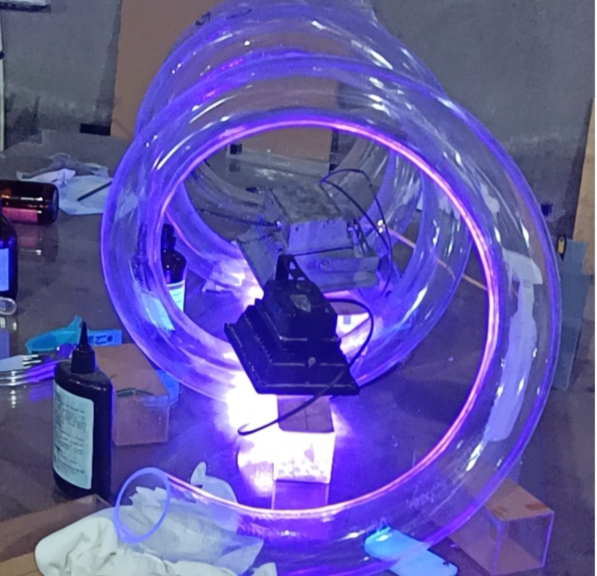 高透明亚克力有机玻璃弯管螺旋弧形折弯热弯圆管异形颜色渐变定制