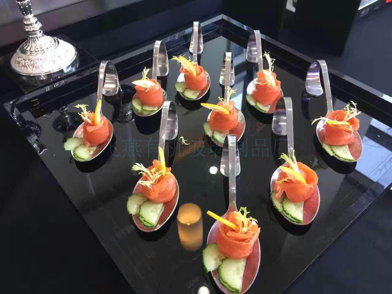 Cold Dining Show Props Multi-level With Texture Acrylic Sweet Pans Pan Black White Tea Break Show Shelf