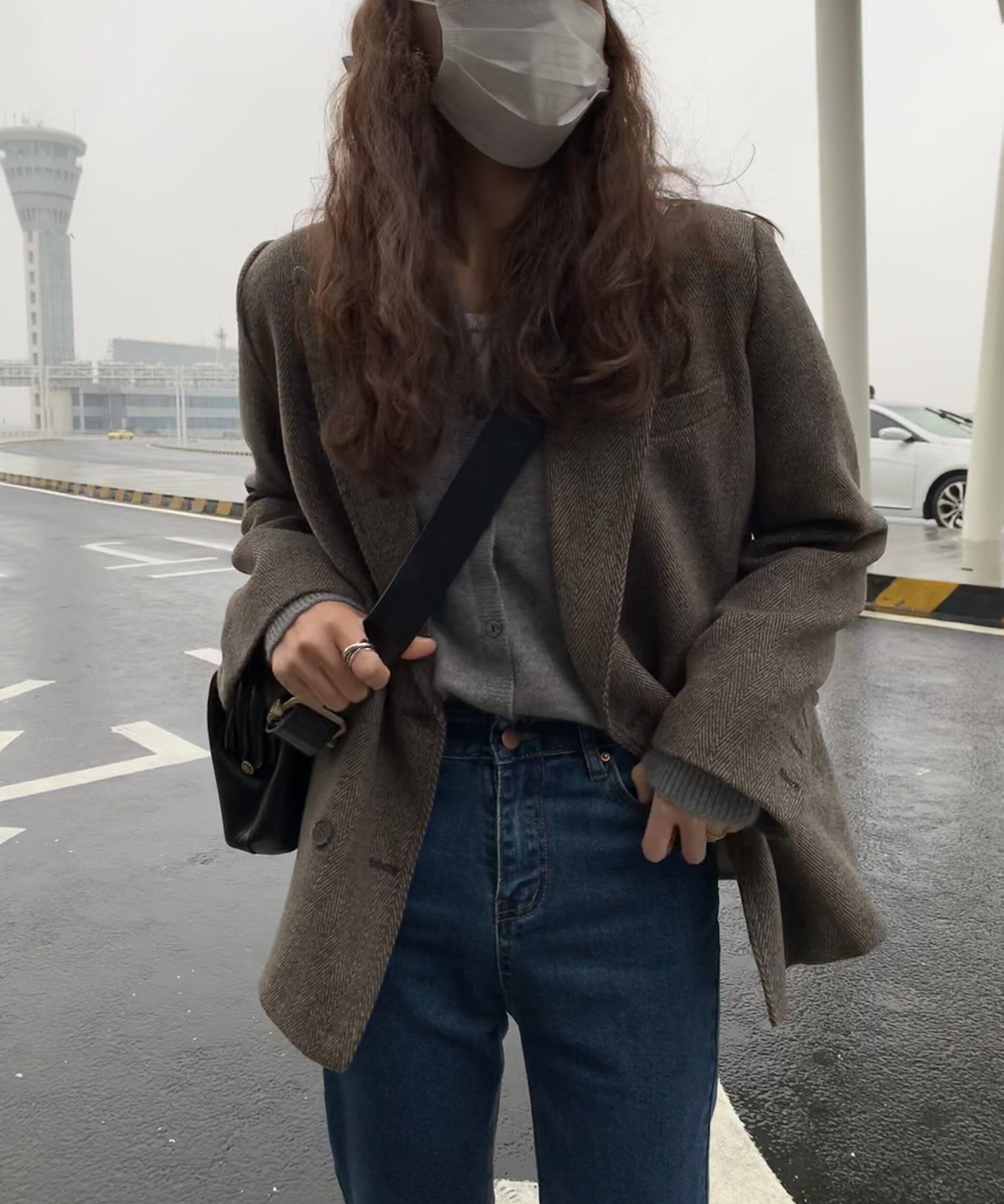 A Little Orange challenge closet retro upgrade ZhanBlue straight drum jeans