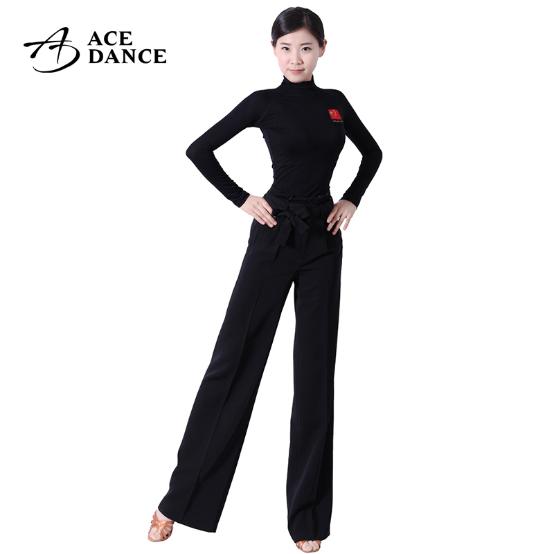 Magnificent women's adult modern dance pants New national standard dance professional practice pants Adult social dance high waist bud pants