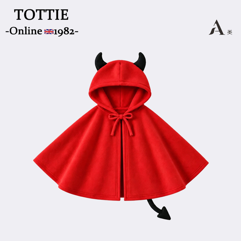 British Tottie Baby Halloween Little Devil Hooded Cloak Spring and Autum Windproof Cloak for Male and Female Babies When Going Out British Tottie Baby Halloween Little Devil Hooded Cloak Spring and Autum Windproof Cloak for Male and Female Babies When Going Out
