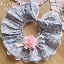 (Okaji Gangaji) Leisure and refined quality Pets dog teddy Bears lace with lace collar clothes