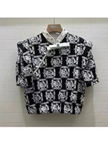 Pick and drain a line of special cabinets big cards Withdrawal Cabinets 2022 Summer New Small Crowddesign National Tide Improvement Short blouses women
