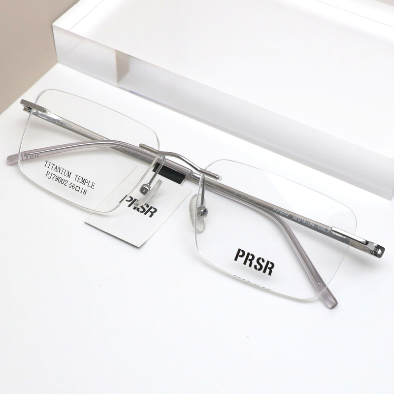 Pasha Gongjun's Same Style Business Elegant Eyeglass Frame, High-End Rimless with Myopia Correction, Ultra-Light Titanium Frame Pj79002