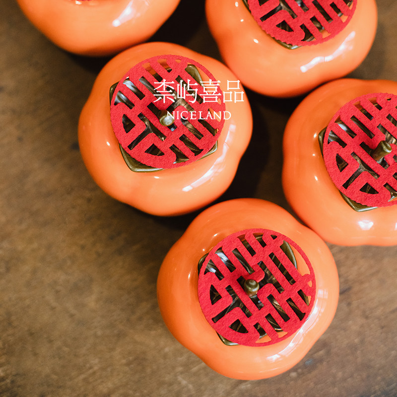 Nayyu Xi Pint X Chinese sugar box New Chinese wedding tomatoes Ruyi Table Sugar individuality Don't make a happy box