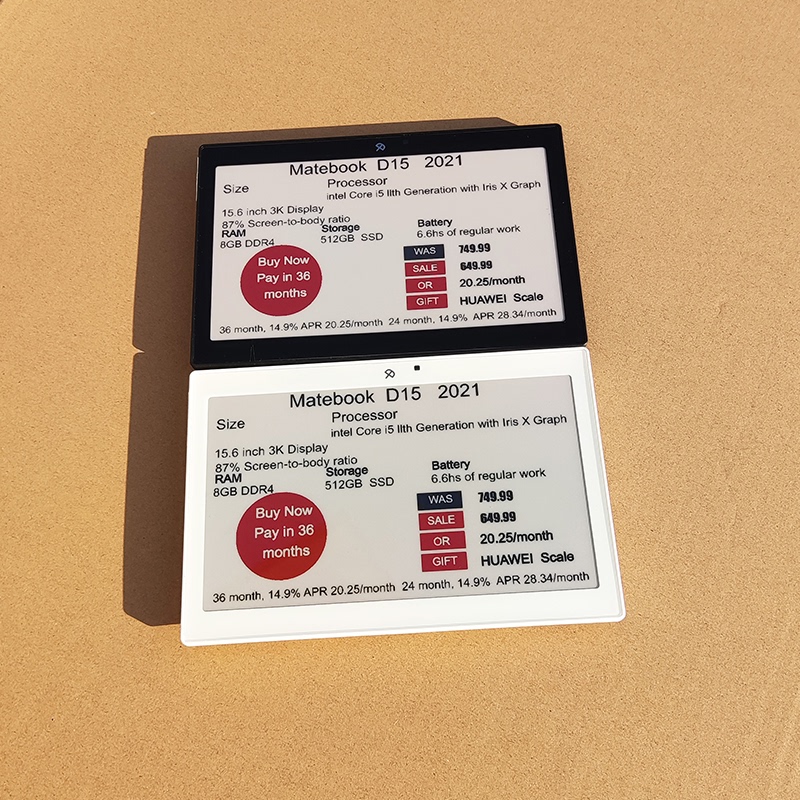 Blue Label 7.5inch 13.3inch E-Paper Screen Smart Price Tag Door Sign Mobile Editing Bluetooth Connection Is Very Easy to Use