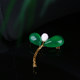 ເຂັມຂັດສີຂຽວ emerald chalcedony sprout, brooch ລະດັບສູງ, chrysoprase corsage, ເປືອກຫຸ້ມນອກ, sweater, ຊຸດ, pin ແລະອຸປະກອນເສີມ