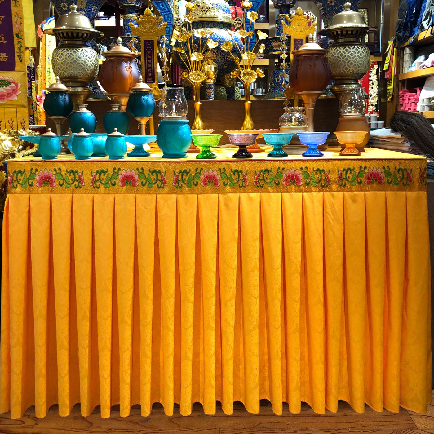 Fuhui Buddha with incense stove Buddha Hall table skirt for table cloth table buddhist table cover deity for table cloth custom 1 m RMB85