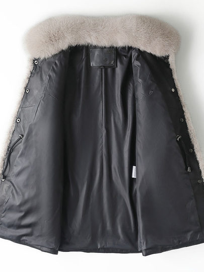 Genuine leather down jacket women's short 2025 winter new Haining sheepskin jacket large size mother's style thickened top