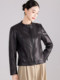 Haining genuine leather jacket women's short high-end first-layer sheepskin slim versatile jacket coat stand collar spring and autumn new style