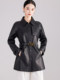 Spring and Autumn New Haining Genuine Leather Jacket for Women, Mid-Length Trench Coat with Raglan Sleeves, Sheepskin Slimming and Elegant Top Coat