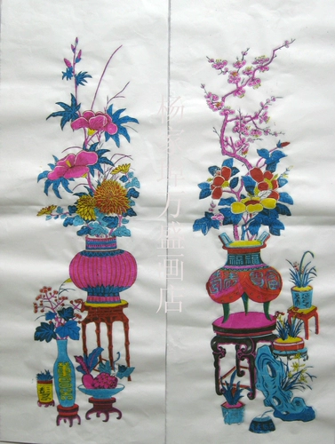 Weifang Yangjiabu деревянная версия Bodogu четыре экрана (DA Edition) также известен как Bogu Vase 88 Yuan/Set Four