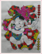 Special Chinese style specialty craftsmanship Yangjiabu woodblock New Year pictures a variety of fat dolls White Xuan festive hand-printed