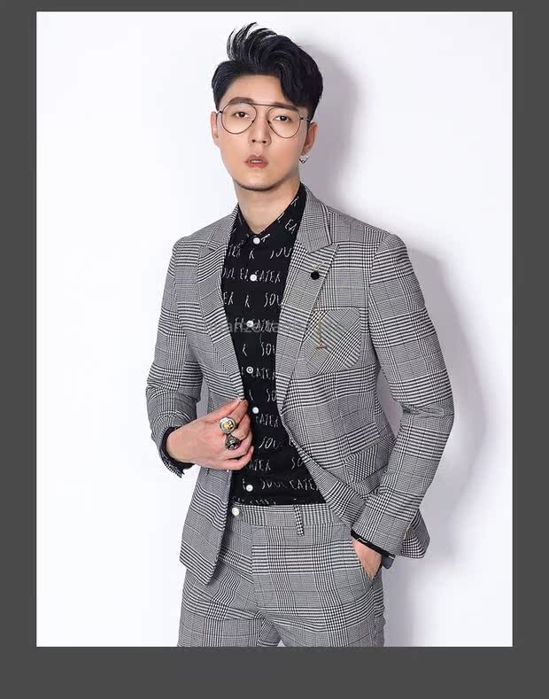 Bộ đồ theo phong cách retro của Anh Kawasawa cho nam hai bộ mùa thu mới của Hàn Quốc áo vest dạ nam