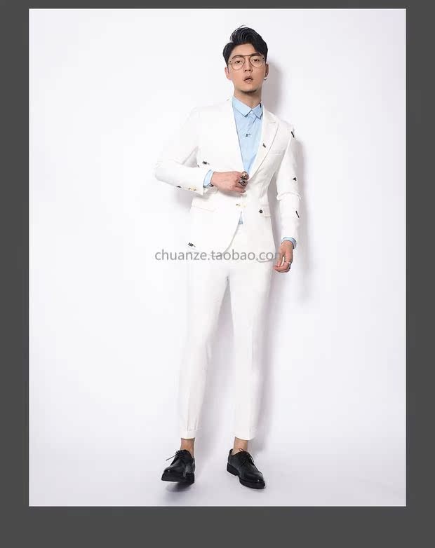 Phong cách Anh thêu nhỏ phù hợp với nam phù hợp với mùa thu thời trang thanh lịch quần tây