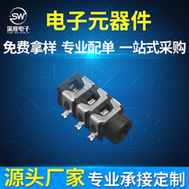 Factory direct pj313 headphone socket female seat 3 5mm patch audio socket 6pin temperature speaker socket